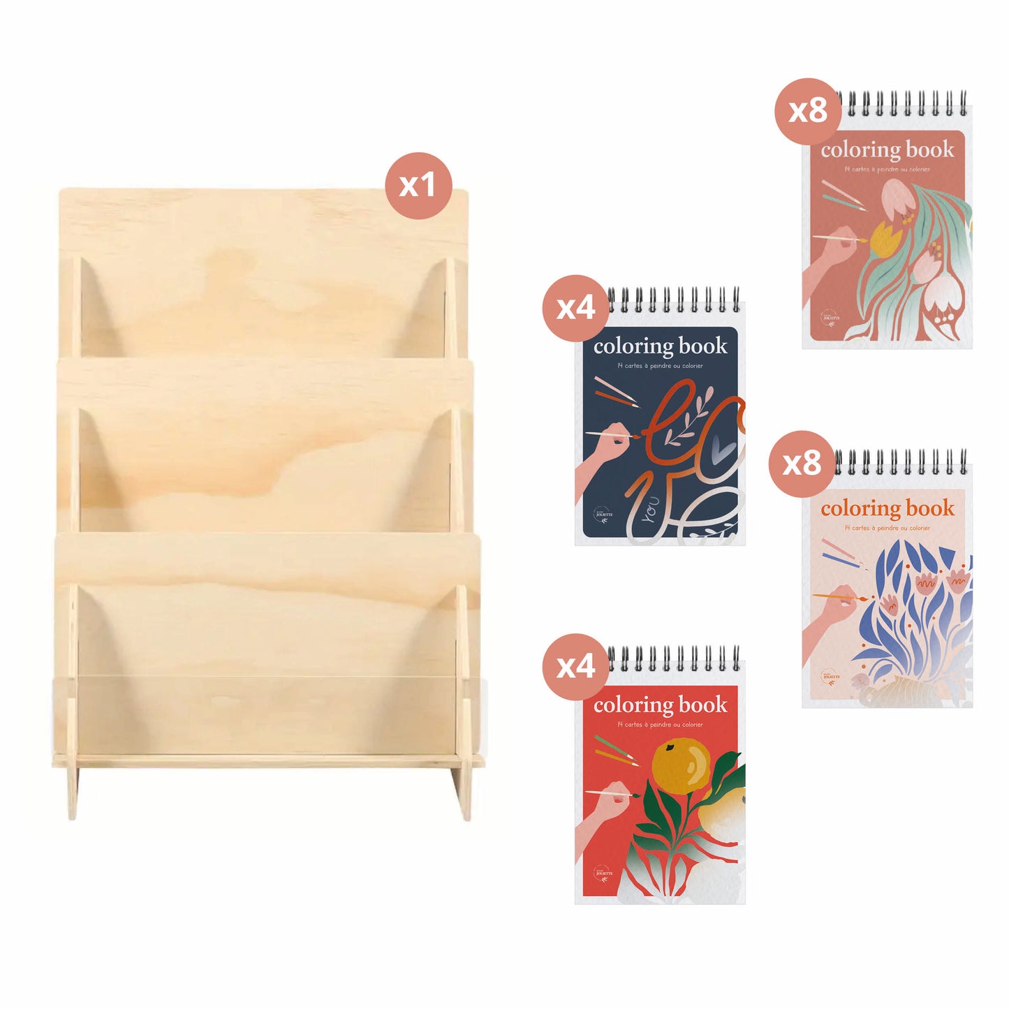 Pack implantation Coloriages A6 + Présentoir