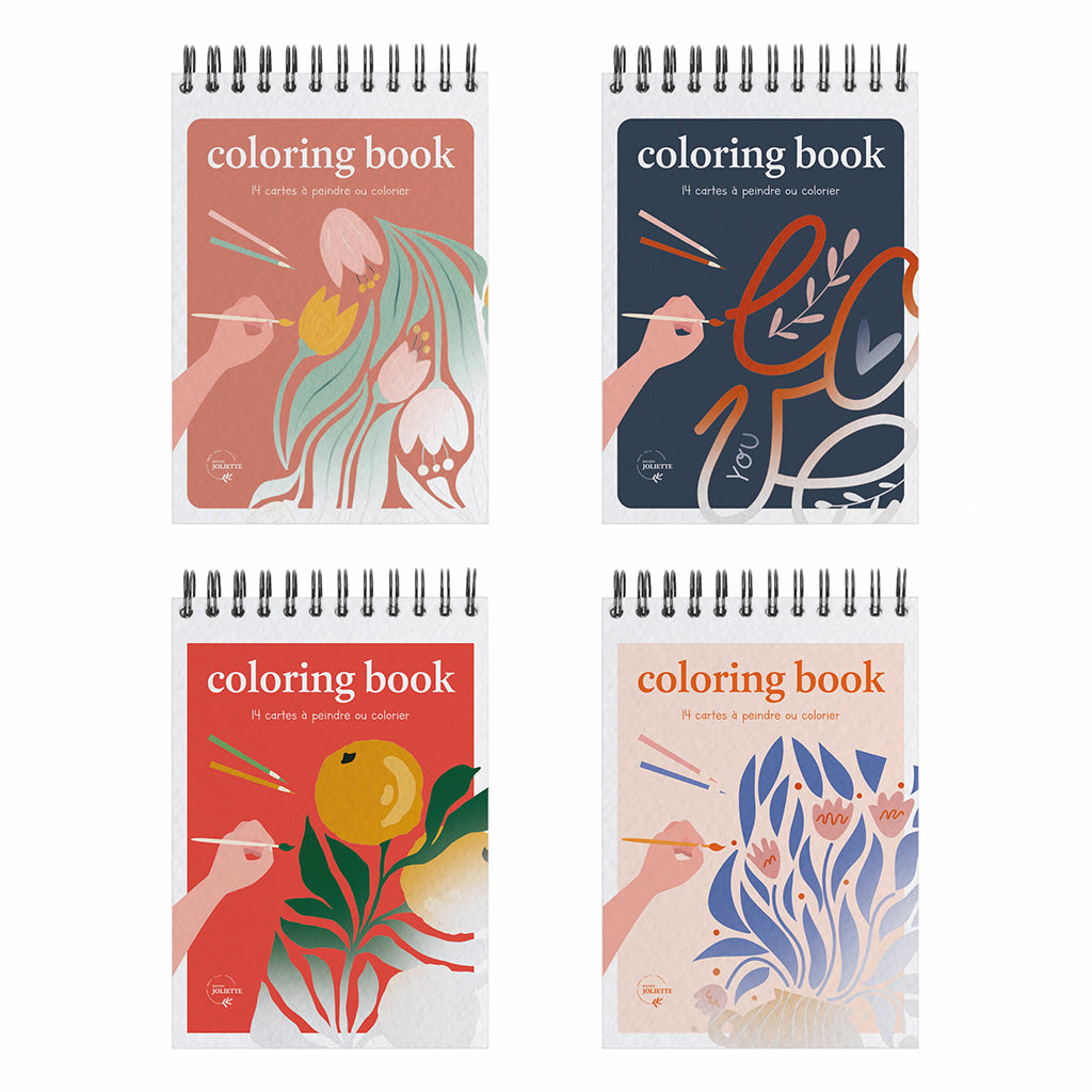 Pack de 4 carnets de coloriage A6