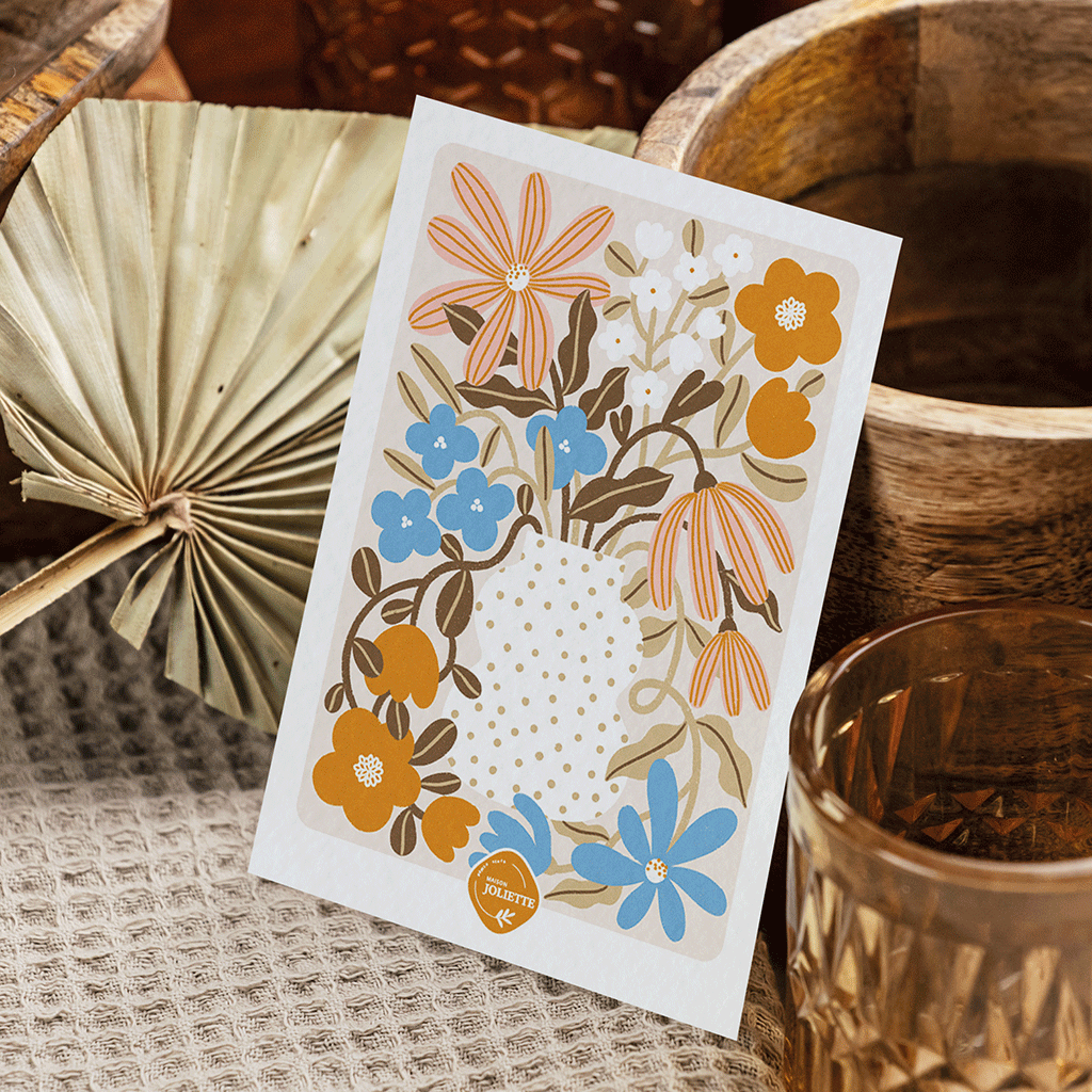 Myosotis & Capucine - Carte postale