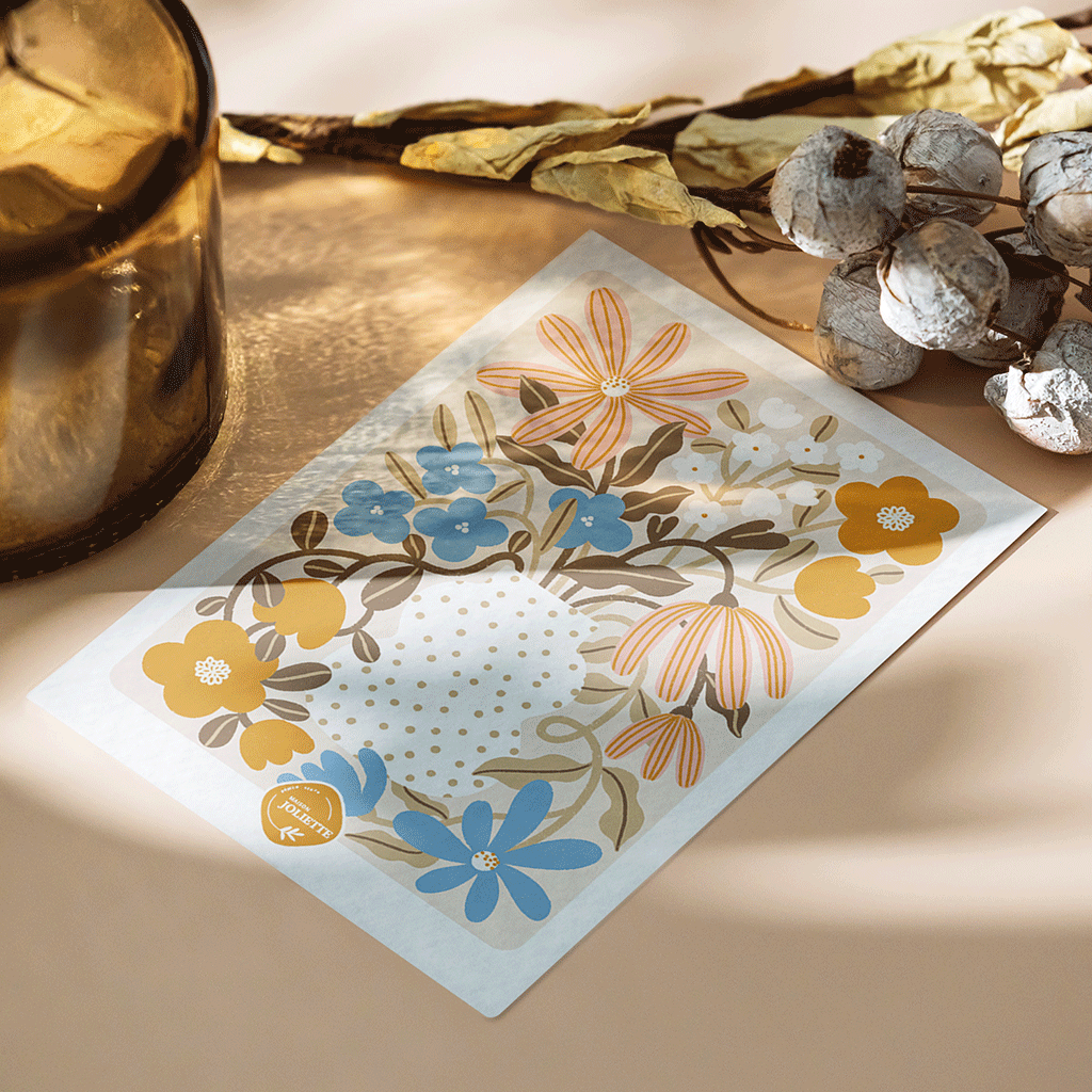 Myosotis & Capucine - Carte postale