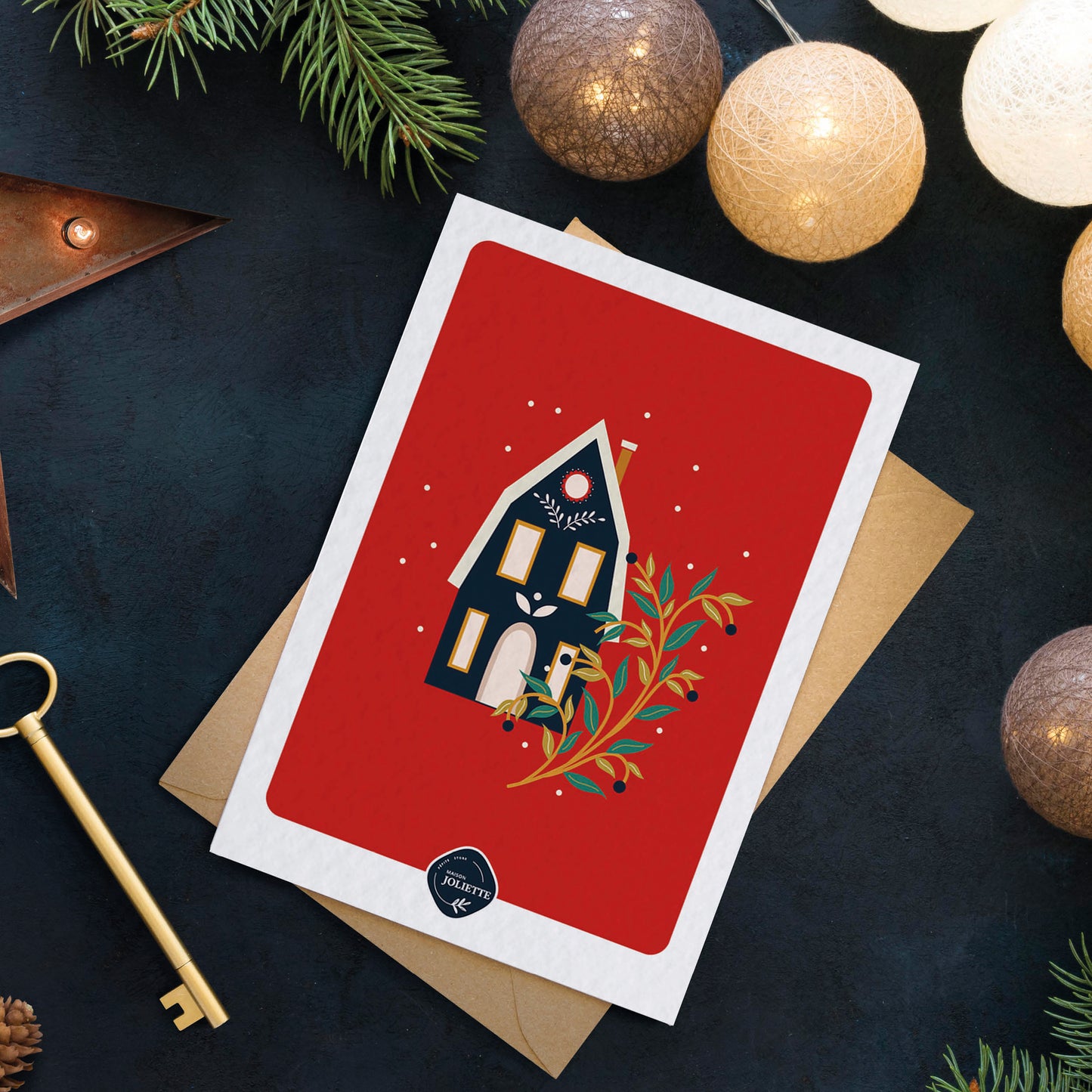 Maisonnette de Noël - Carte postale