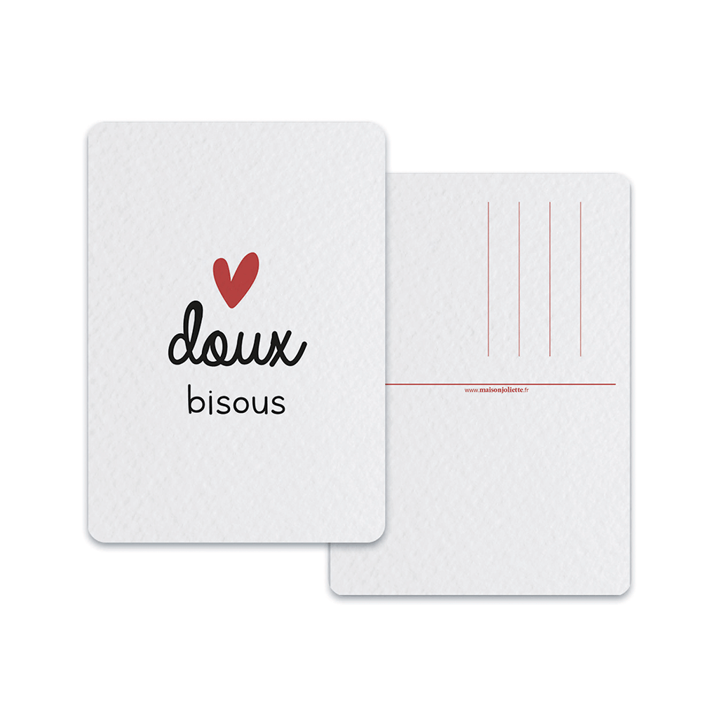 Doux bisous - Carte postale