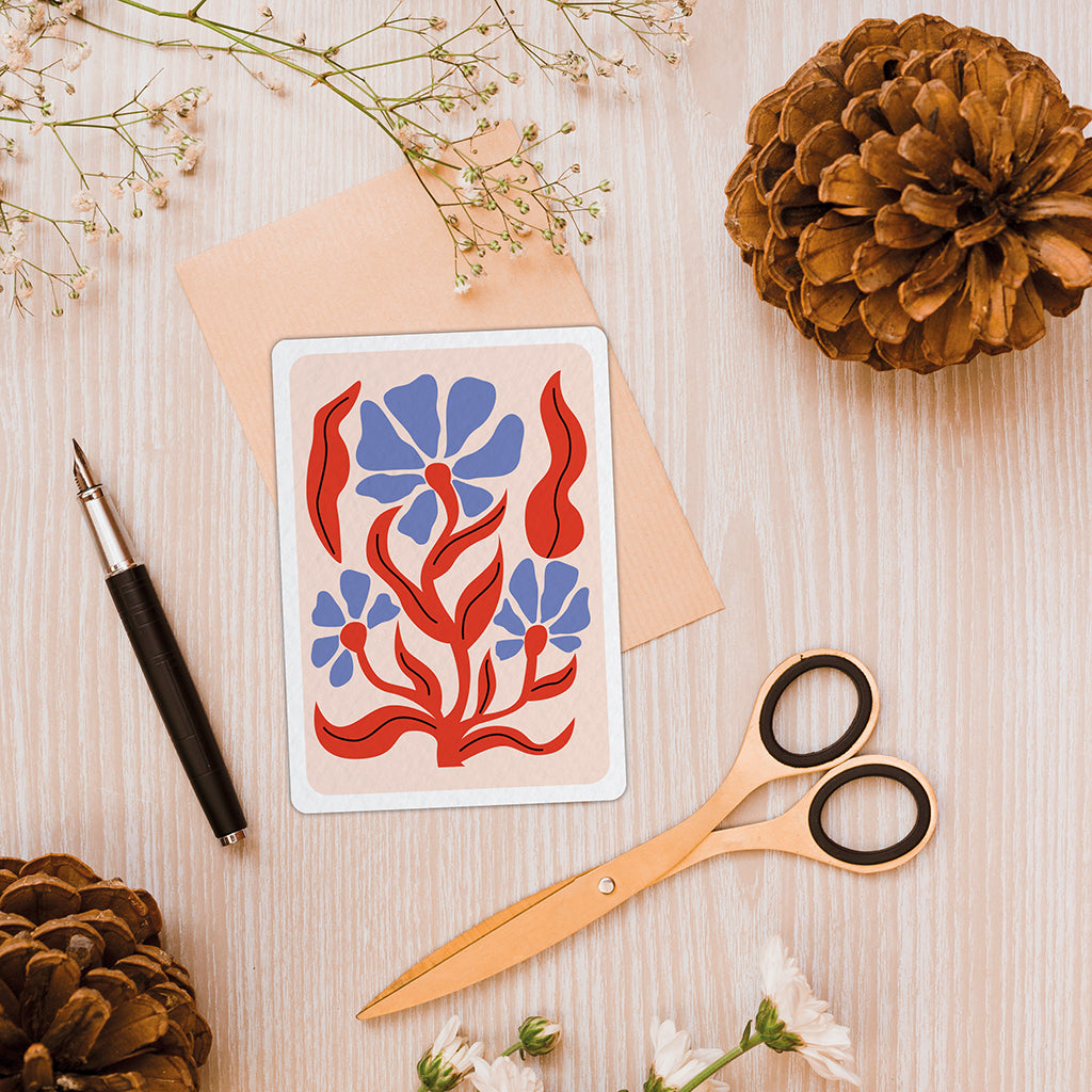 A6 Avec enveloppe - Floral #2 Flamboiement