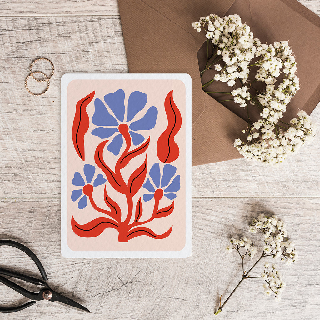 A6 Avec enveloppe - Floral #2 Flamboiement