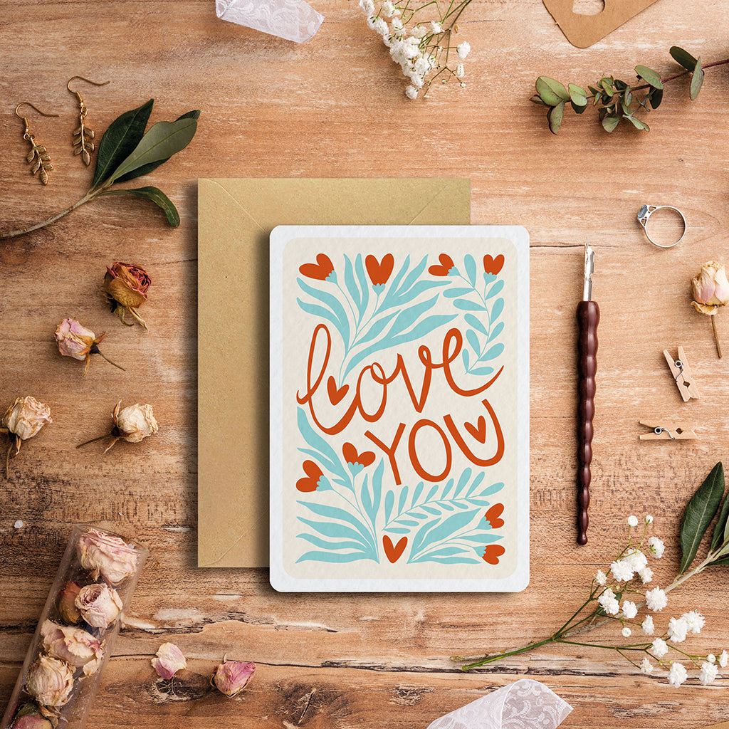Love Plantes cœurs - Carte postale