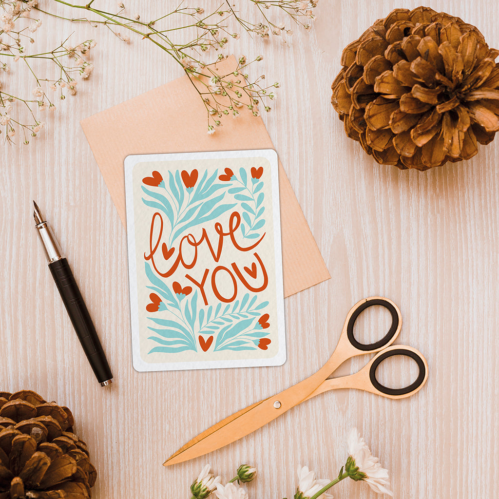 Love Plantes cœurs - Carte postale