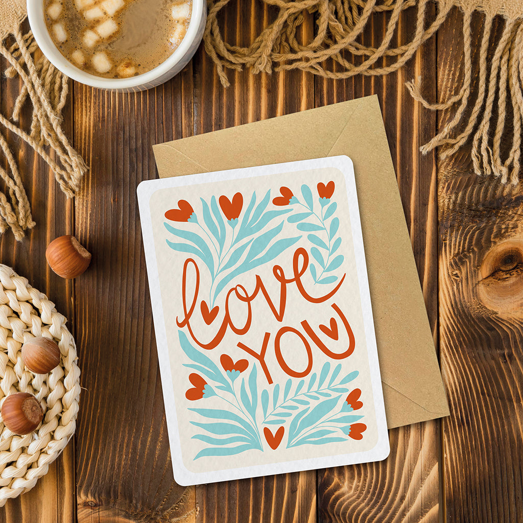 Love Plantes cœurs - Carte postale