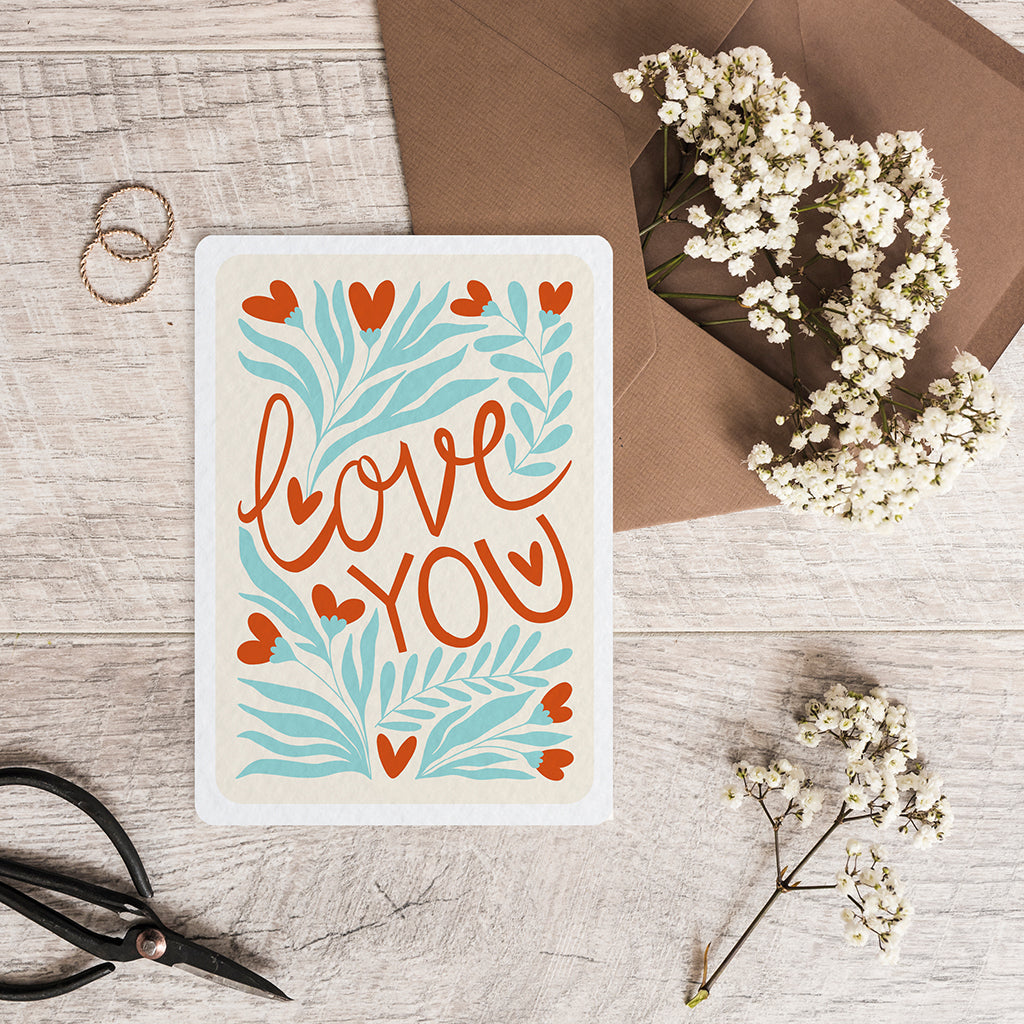 Love Plantes cœurs - Carte postale