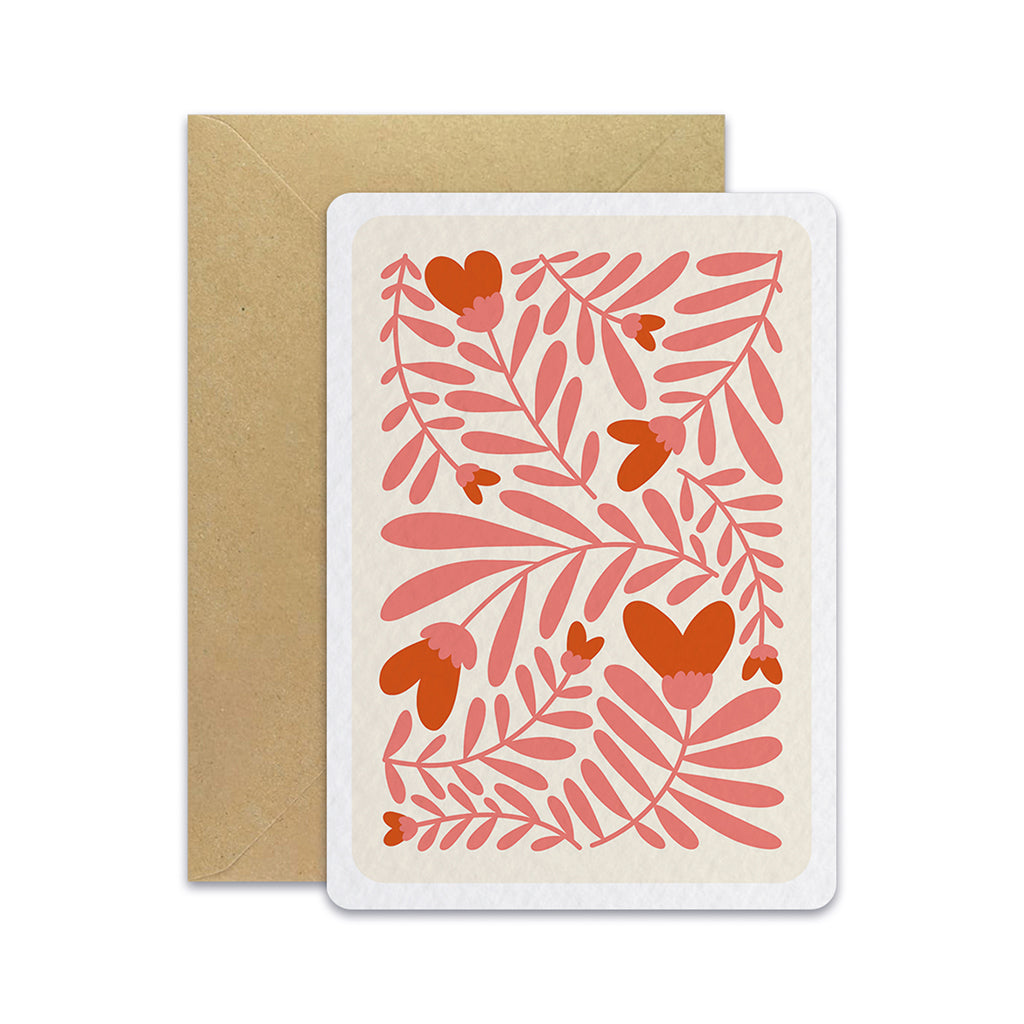 Love Cœurs roses - Carte postale
