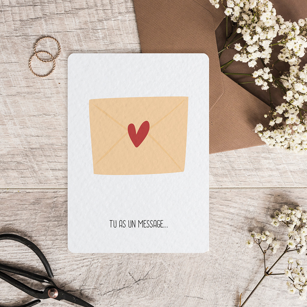 Message - Carte postale