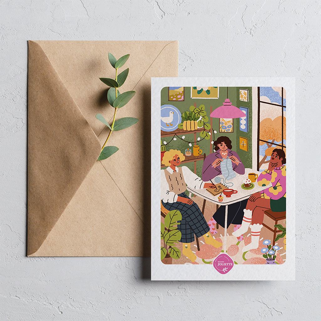 Les copines - Carte postale