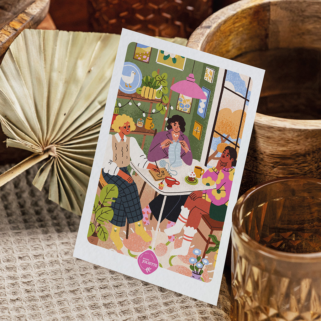Les copines - Carte postale