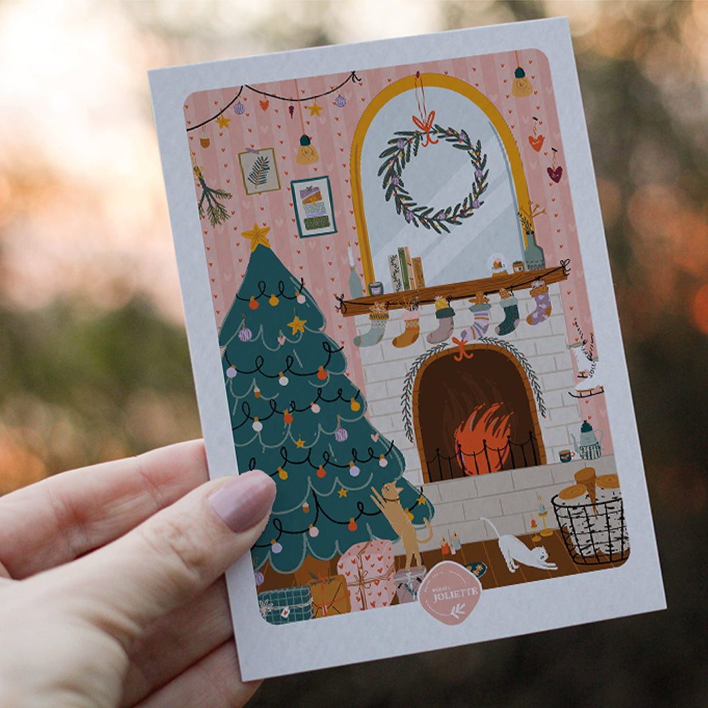 Au coin du feu - Carte postale