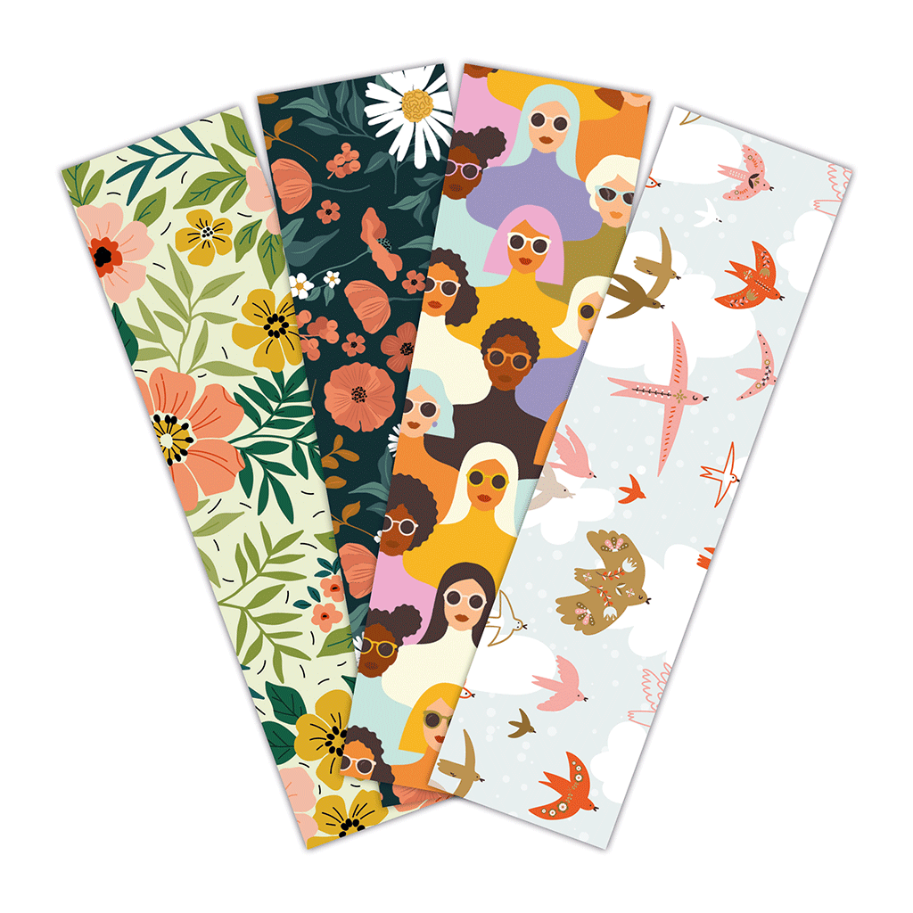 Lot de 4 marque-pages assortis