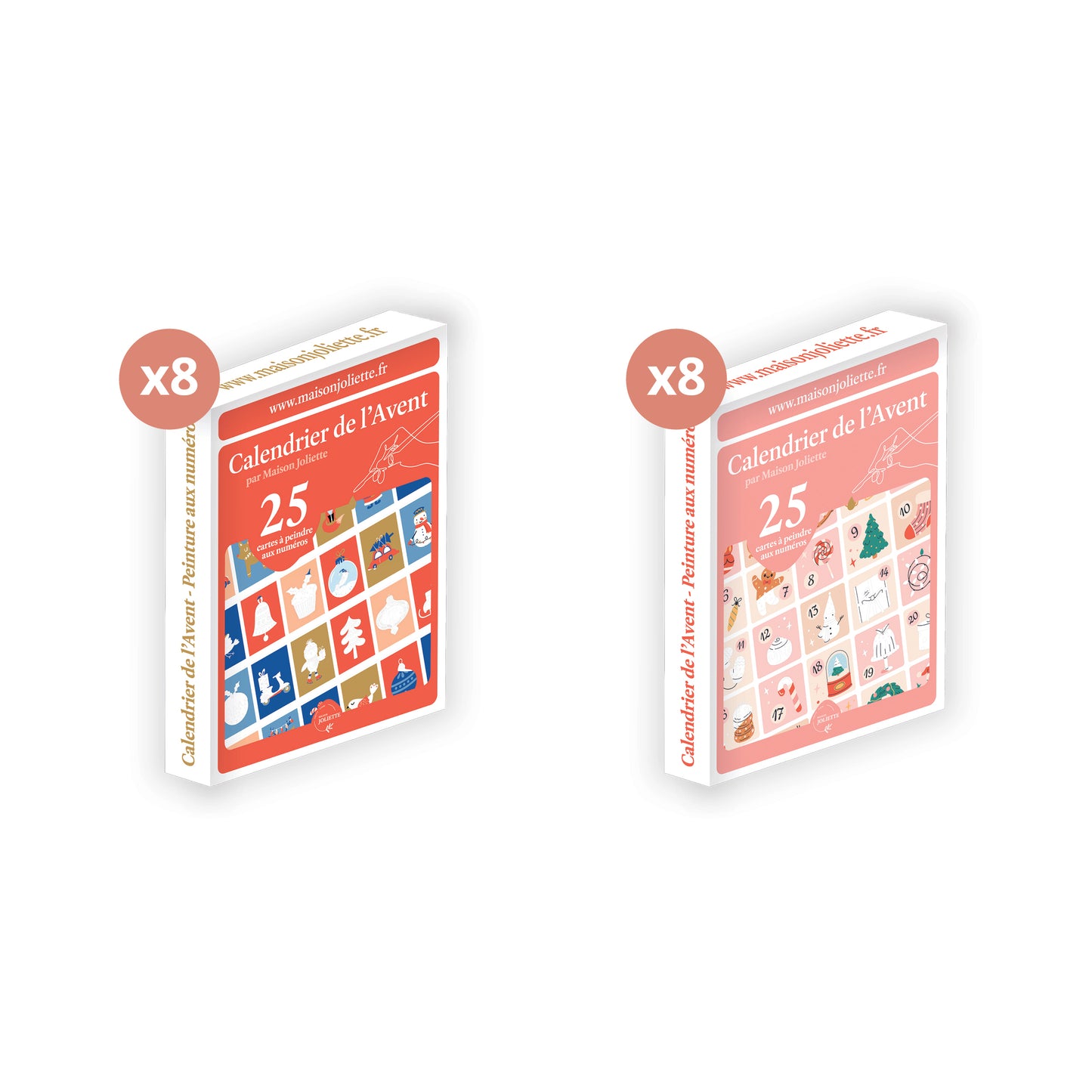 PACK D'IMPLANTATION - 16 kits de Peinture aux numéros - Calendrier de l'Avent