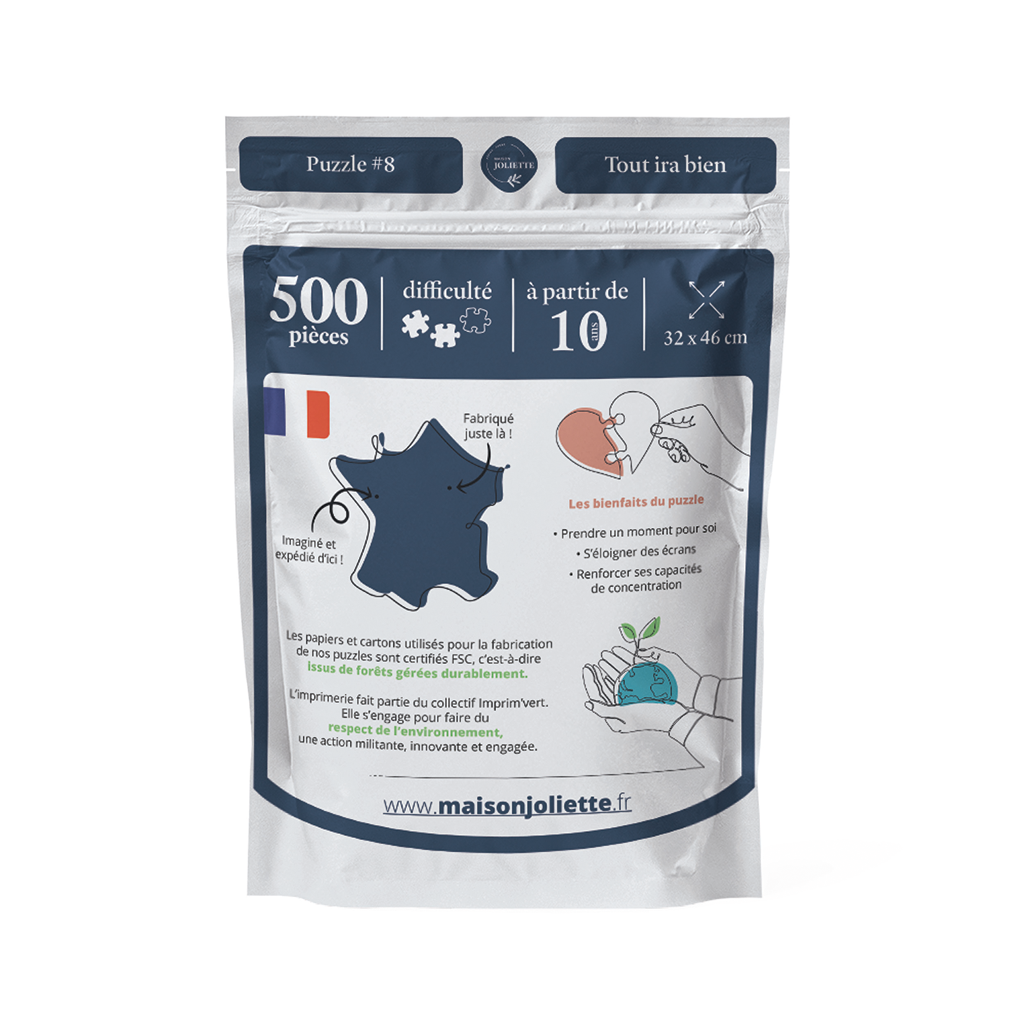 Puzzles 500 pièces adultes Tout ira bien par Maison Joliette