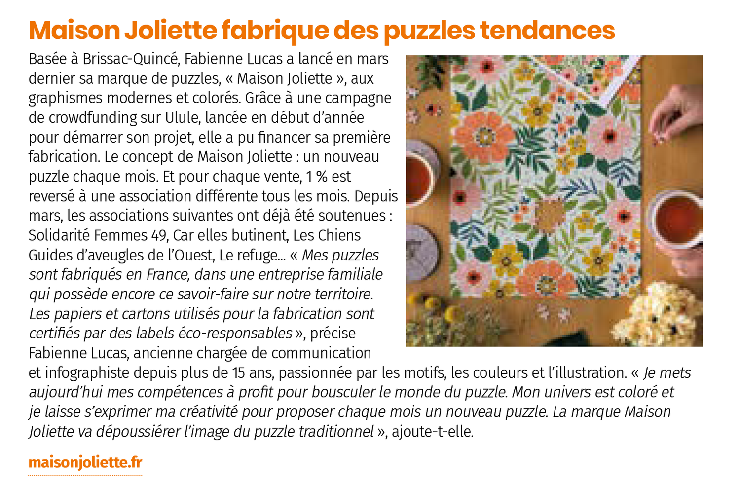 Article Anjou Eco Maison Joliette