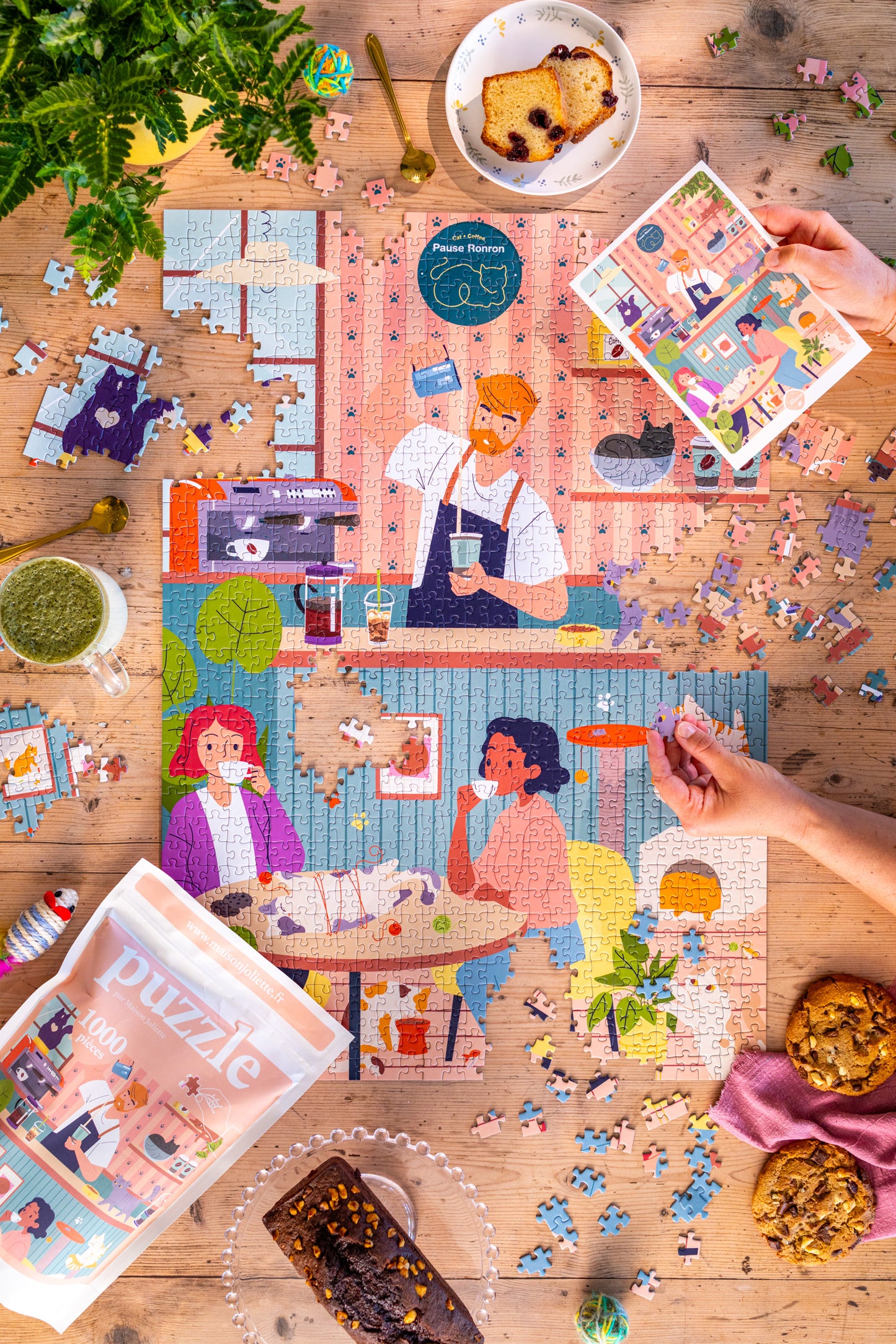 Puzzle 1000 pièces Pause Ronron