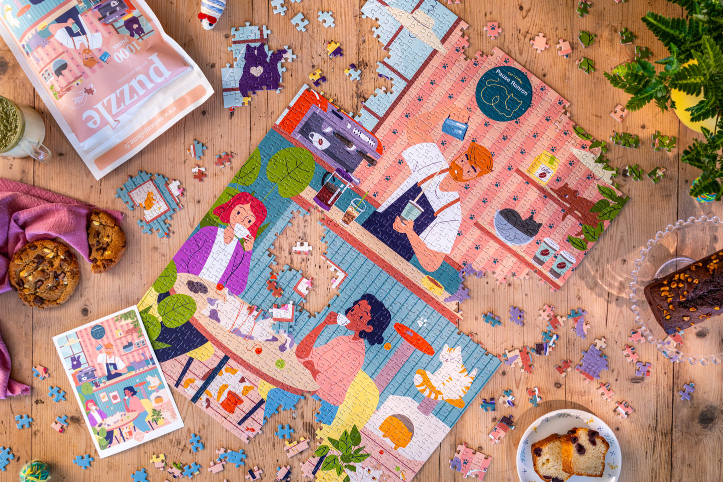 Puzzle 1000 pièces Pause Ronron