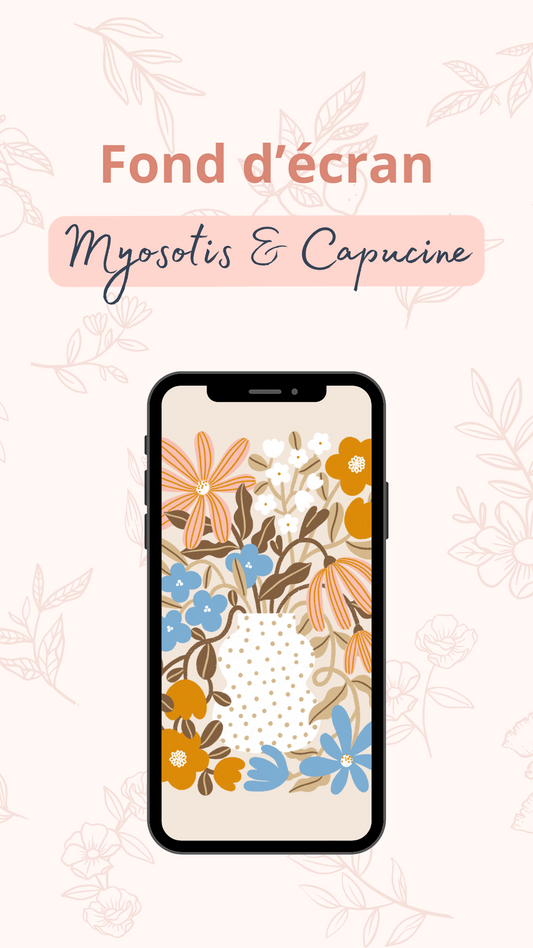 Fond d'écran pour Smartphone - Myosotis & Capucine