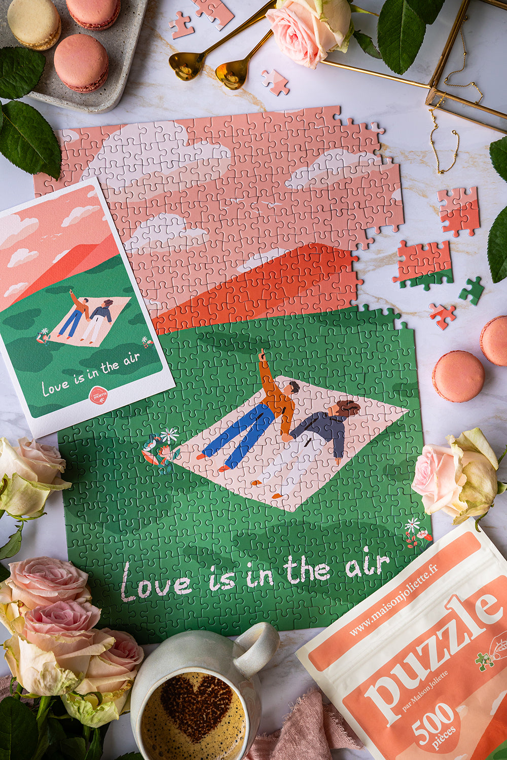 Puzzle 500 pièces Love is in the air