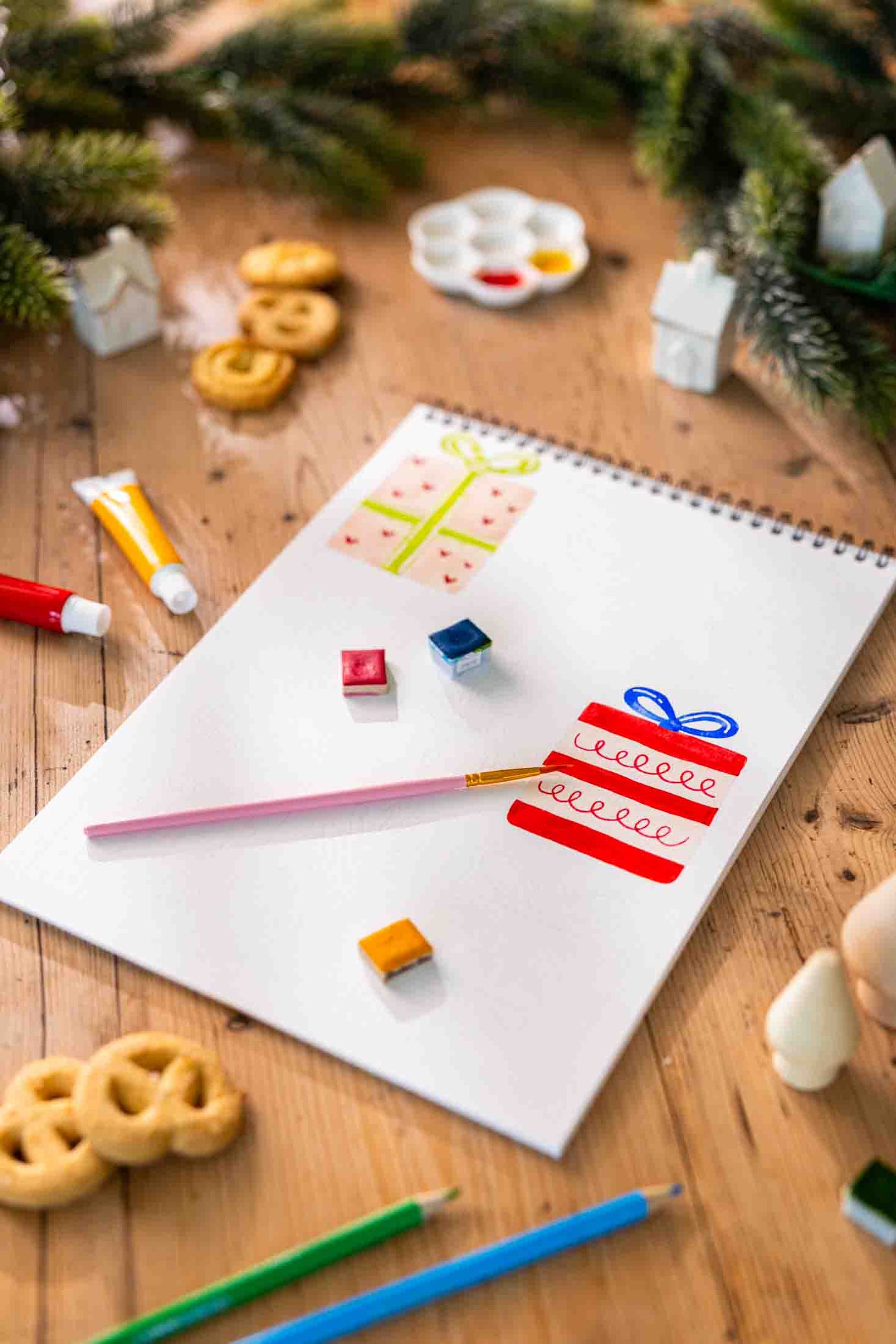 Carnet de coloriage A4 - Noël Scandinave