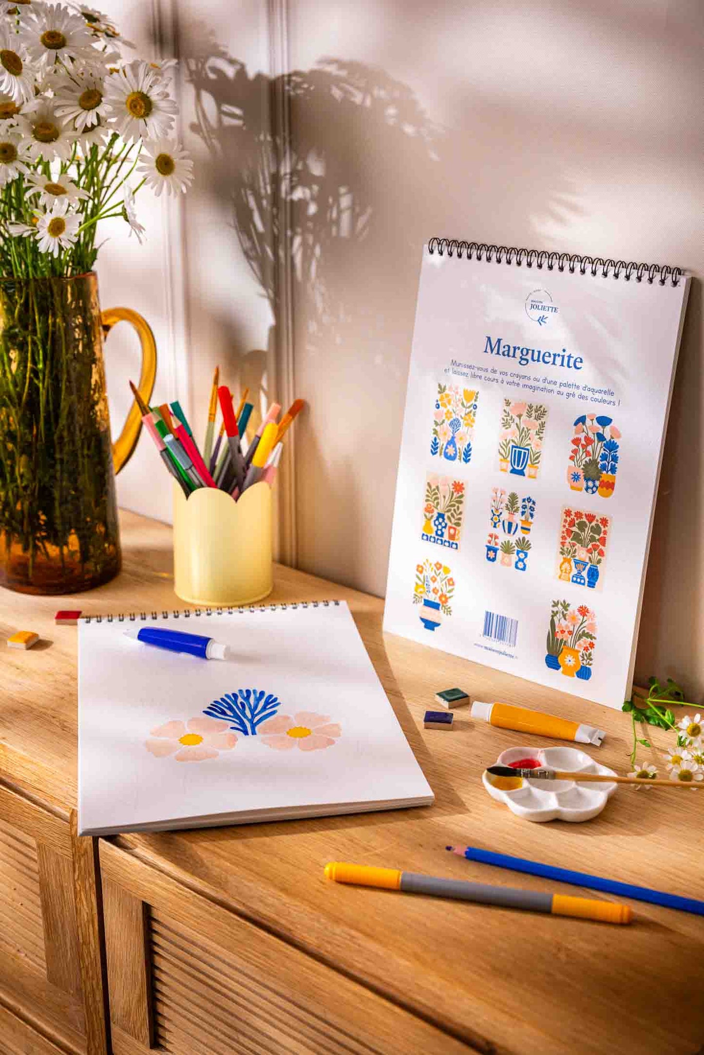 Carnet de coloriage A4 - Marguerite