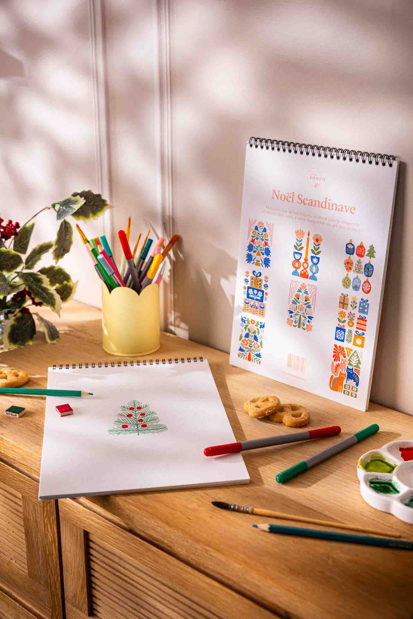 Carnet de coloriage A4 - Noël Scandinave