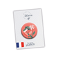 Badge LOVE IS IN THE AIR - Fleurs fond rose