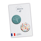 Lot de 2 badges - Motif fleuri + fleur fond turquoise