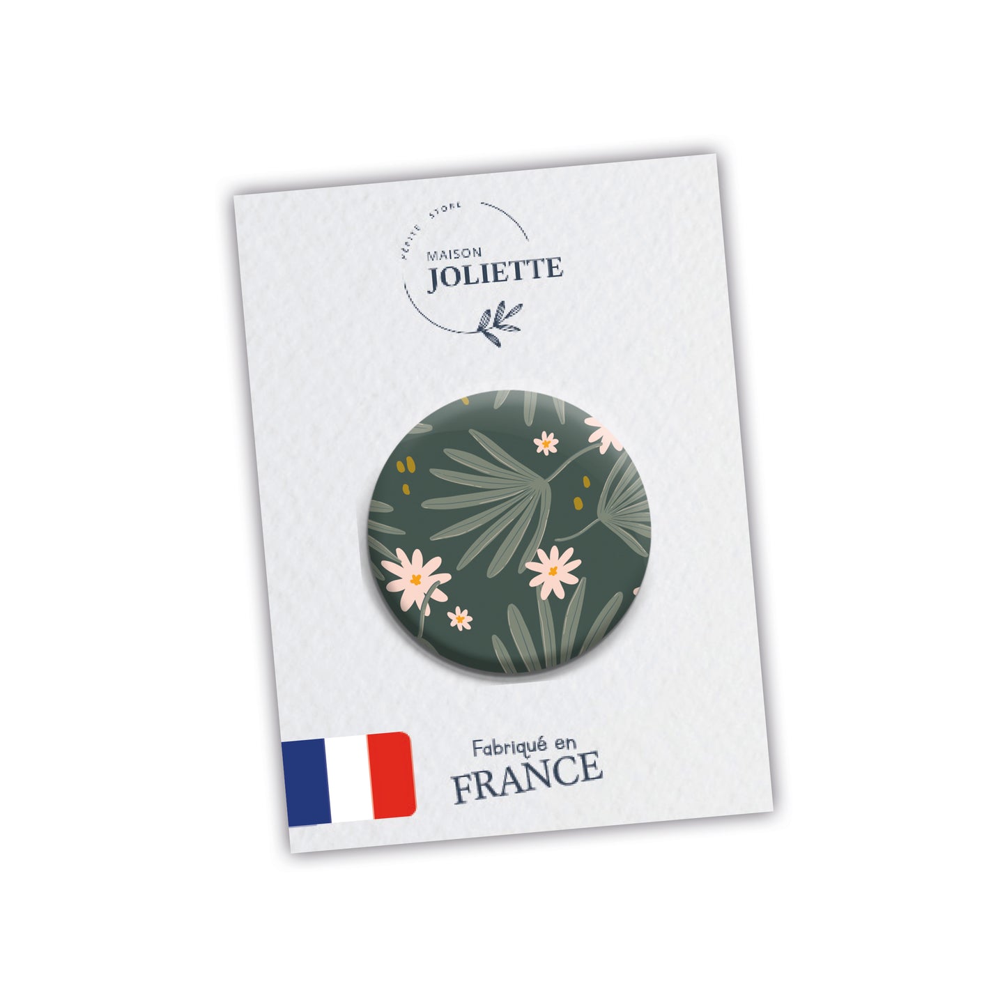 Badge JARDIN SECRET - Motif palmes