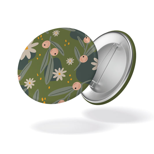 Badge JARDIN SECRET - Motif fleuri