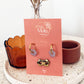 Boucles d'oreilles Méli Mélo "Fleurette" - Blanc transparent
