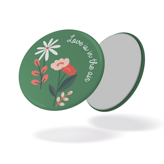 Love is in the air - Fleurs fond vert - Magnet #93
