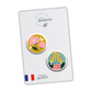 Lot de 2 magnets AU JARDIN - Pivoines fond jaune + pissenlits