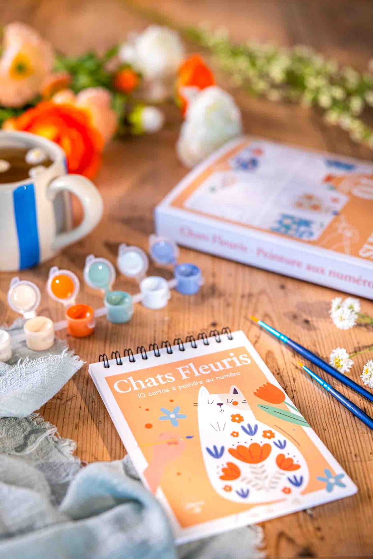 Peinture aux numéros - Chats Fleuris