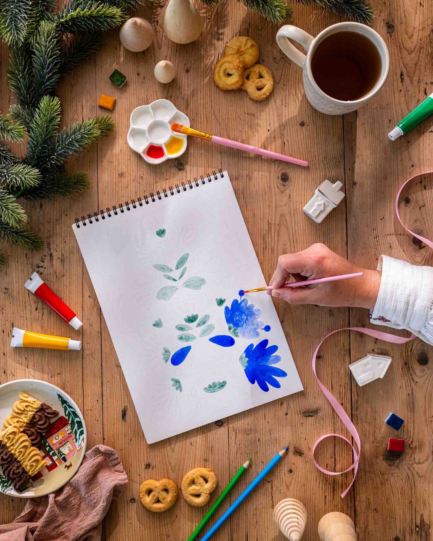 Carnet de coloriage A4 - Noël Scandinave