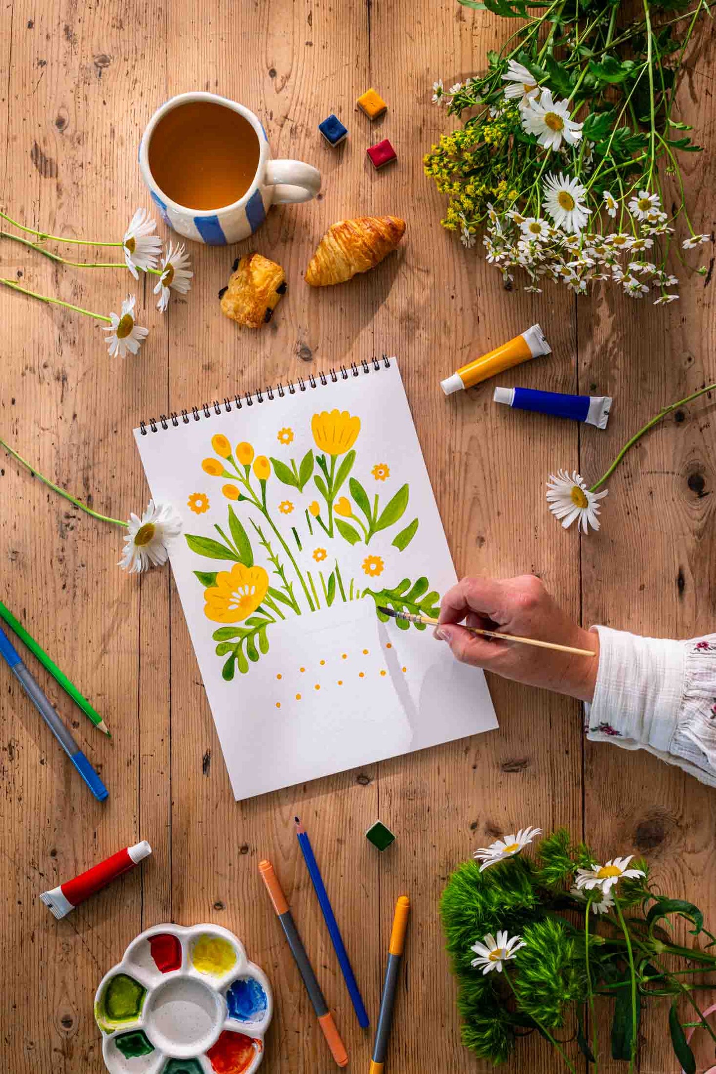 Carnet de coloriage A4 - Marguerite