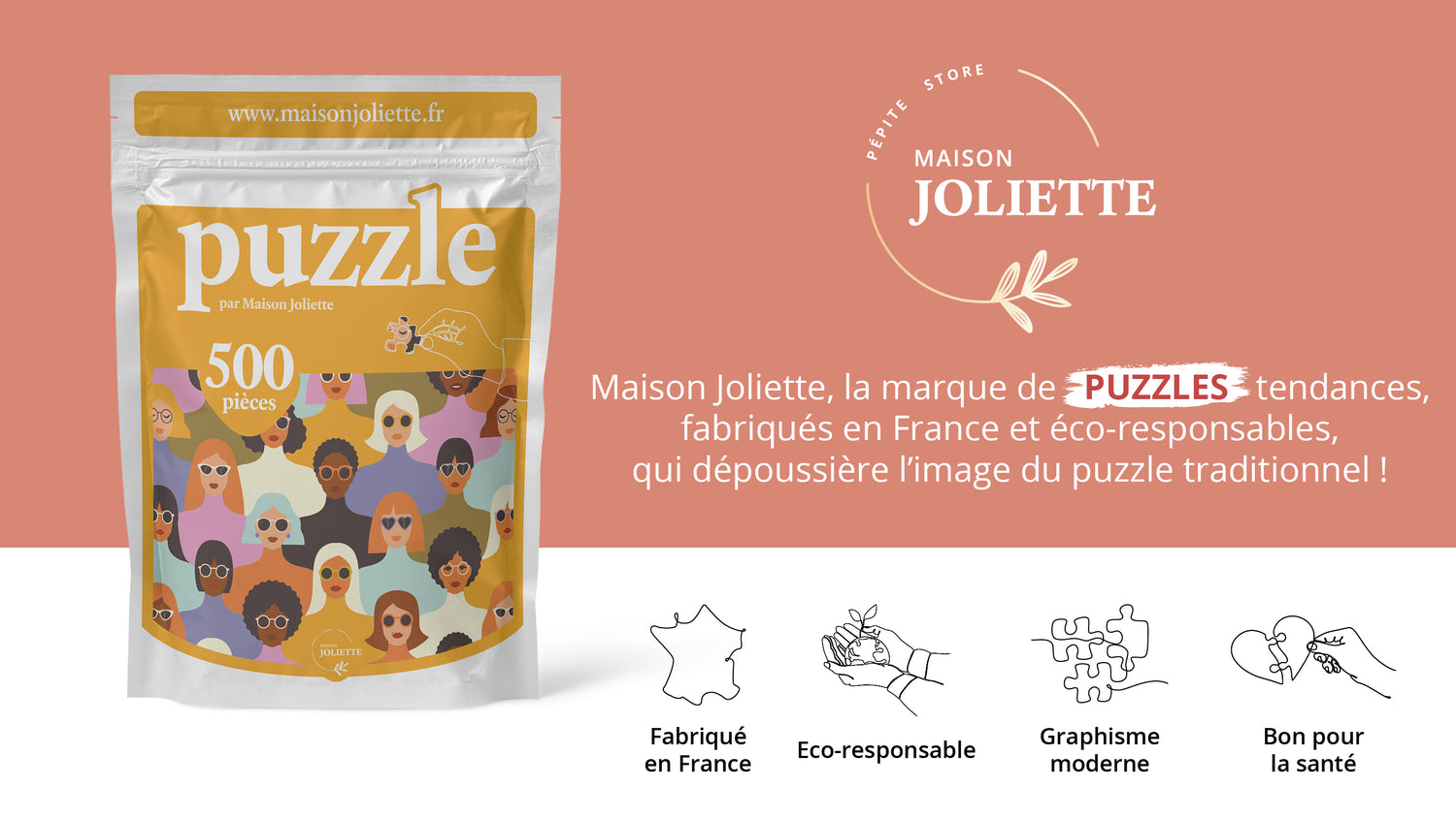 Maison Joliette, la marque de puzzles tendance, fabriqués en France et éco-responsables, qui dépoussière l'image du puzzle traditionnel !