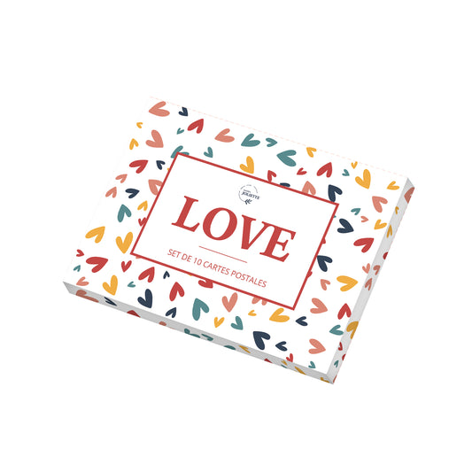 Etui de 10 cartes postales A6 - LOVE