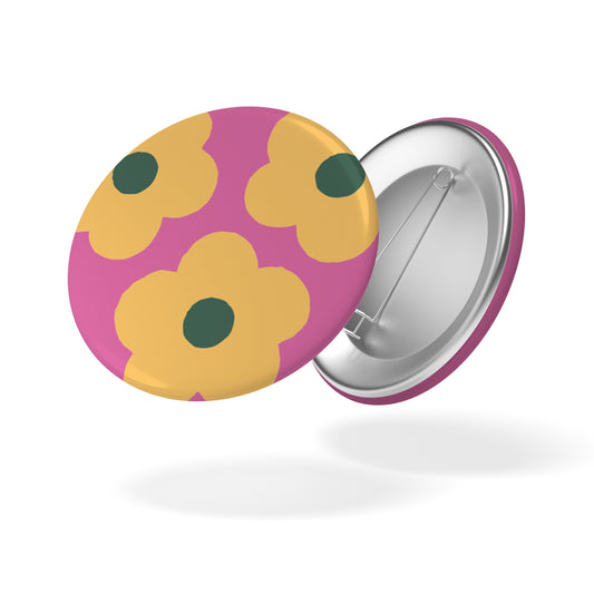 Badge LES COPINES - Pink Flowers