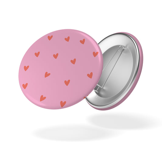 Badge LES COPINES - Motif coeurs