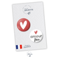 Lot de 2 badges LOVE - Coeur rouge + amour fou
