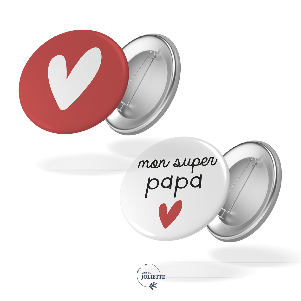 Mon super papa - Lot de 2 badges #49