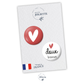 Lot de 2 badges LOVE - Coeur rouge + doux bisous