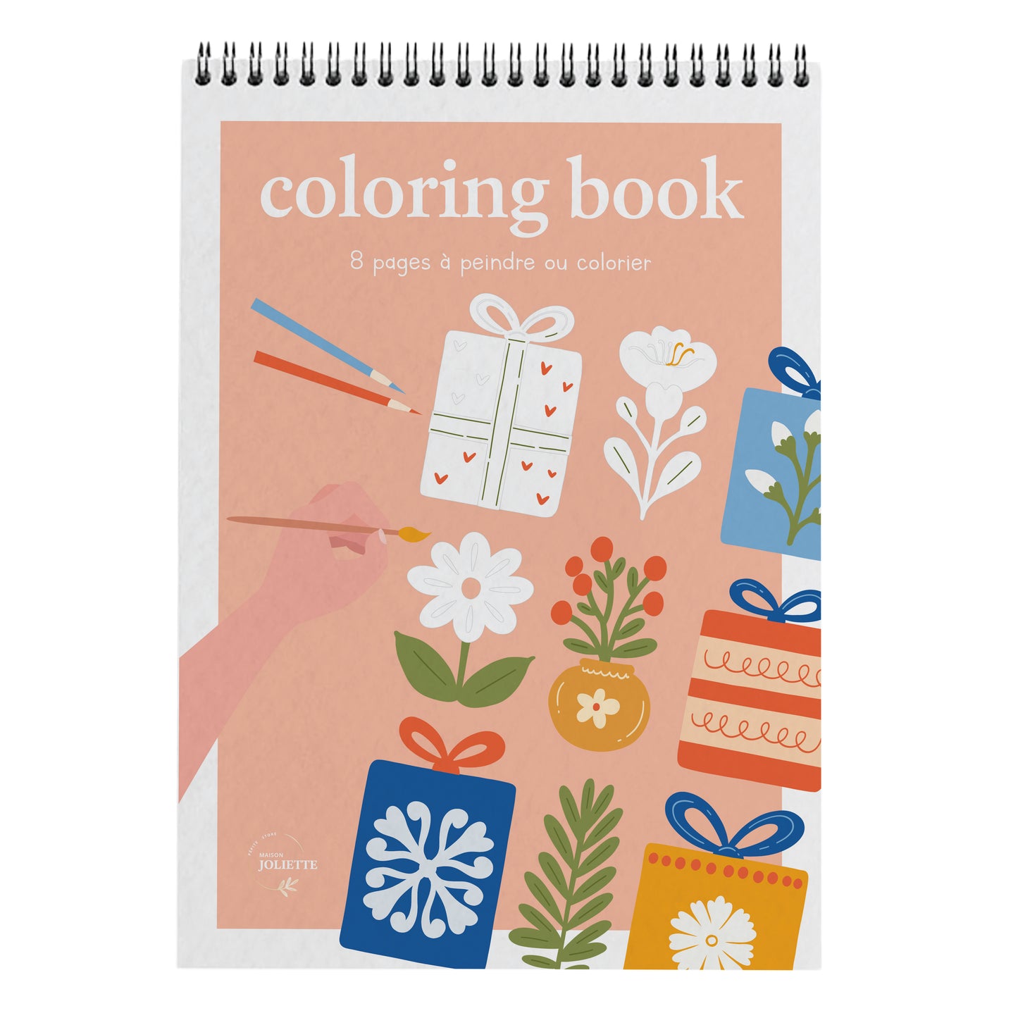Carnet de coloriage A4 - Noël Scandinave