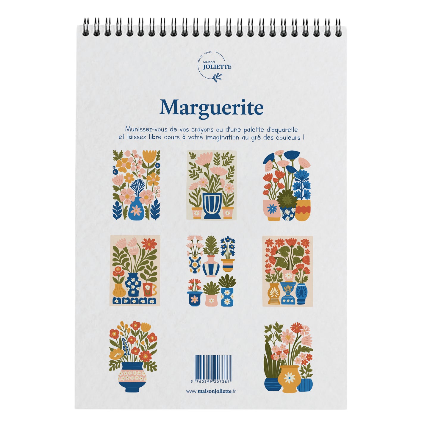 Carnet de coloriage A4 - Marguerite
