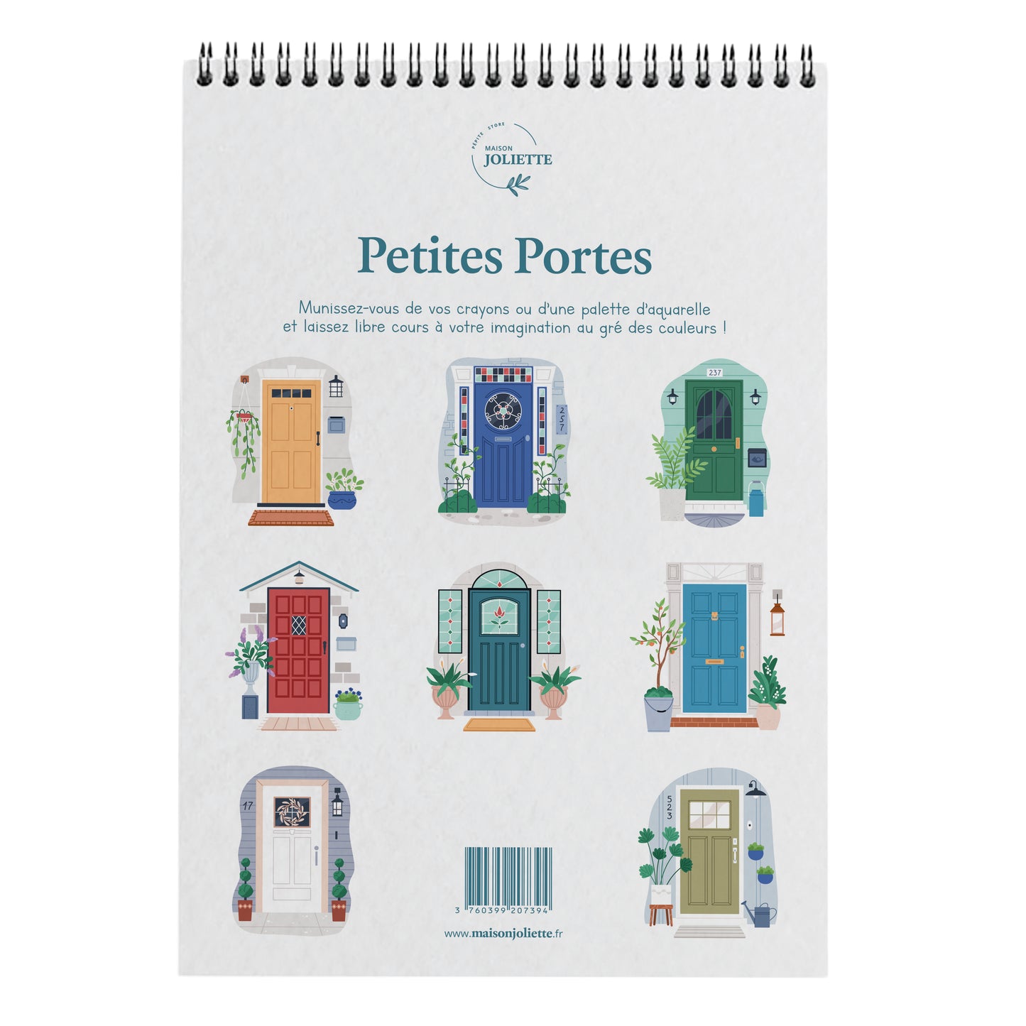 Carnet de coloriage A4 - Petites portes