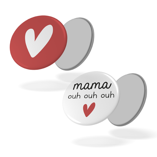 Mama ouhouhouh - Lot de 2 magnets #42