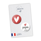 Lot de 2 magnets LOVE - Coeur rouge + papa chéri